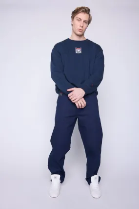 Printed Box Logo Sweatshirt - Navy