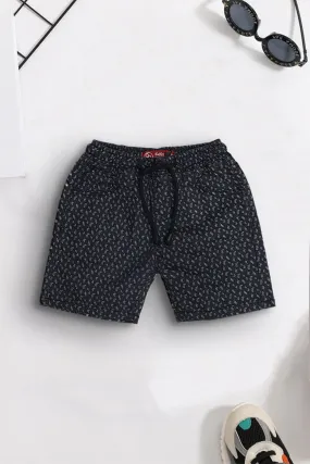 Printed Dark Grey Shorts