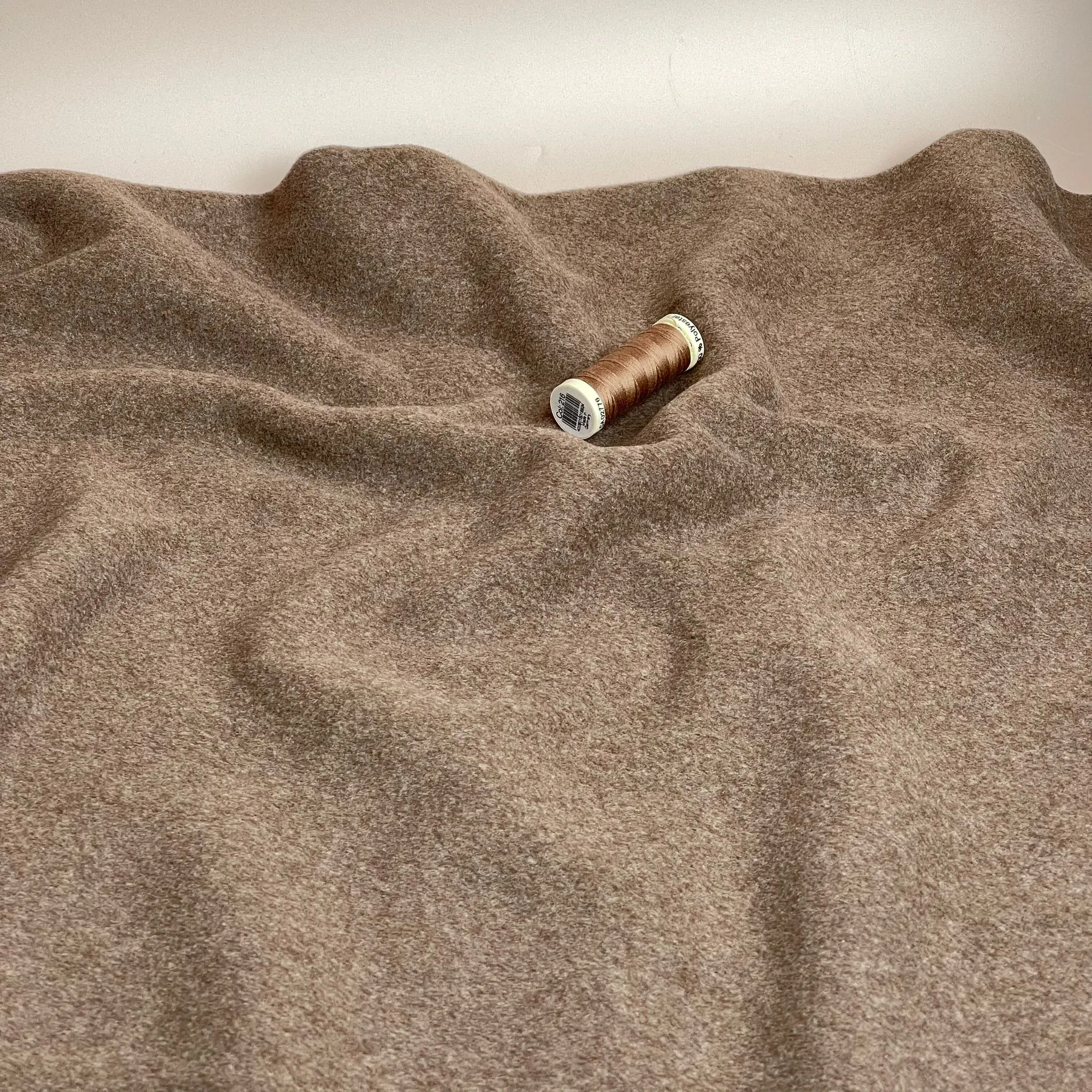 Pure Organic Cotton Fleece in Mocha Mousse