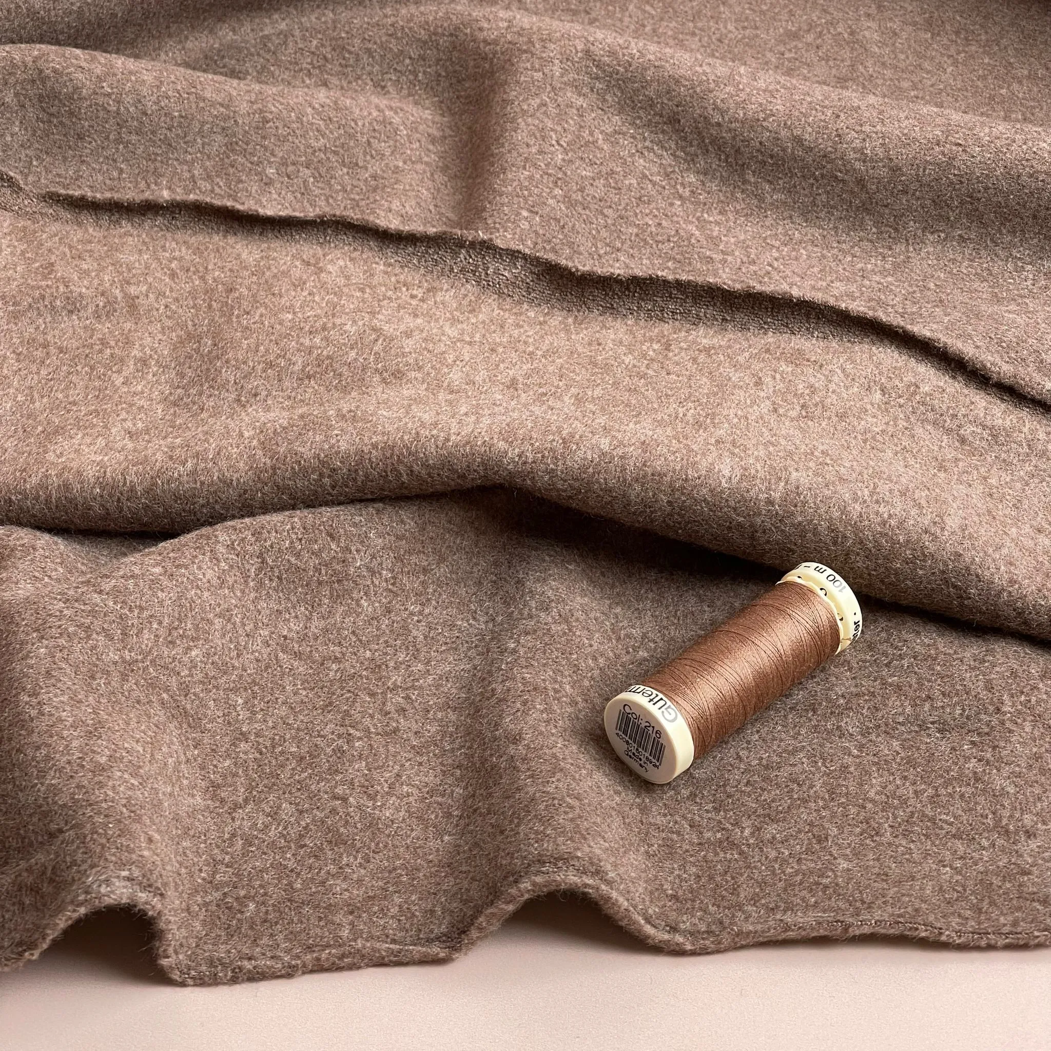 Pure Organic Cotton Fleece in Mocha Mousse