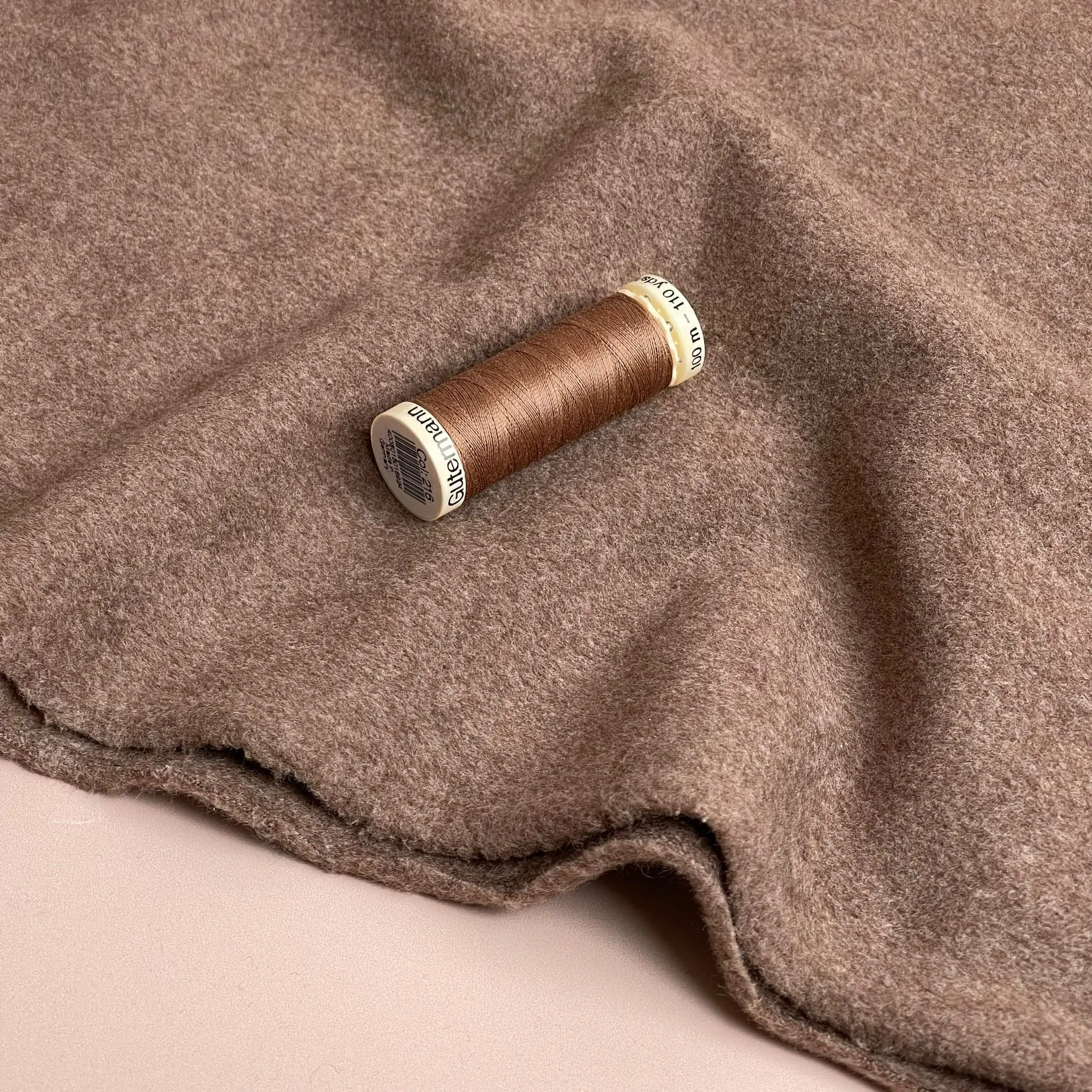 Pure Organic Cotton Fleece in Mocha Mousse