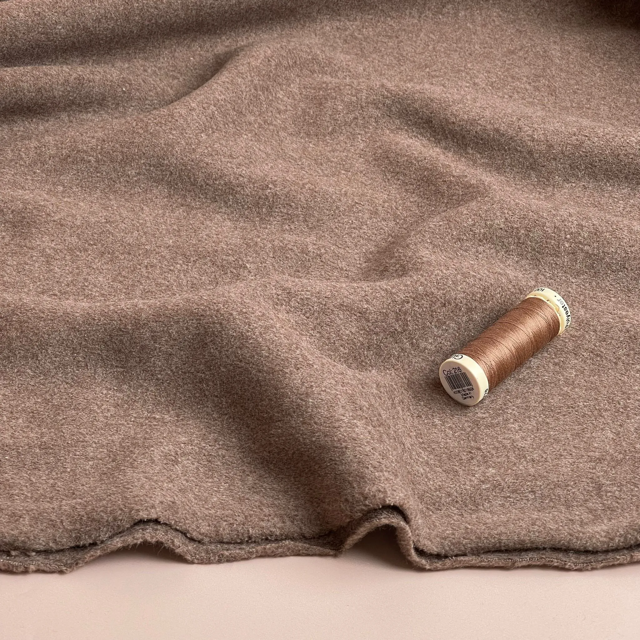 Pure Organic Cotton Fleece in Mocha Mousse