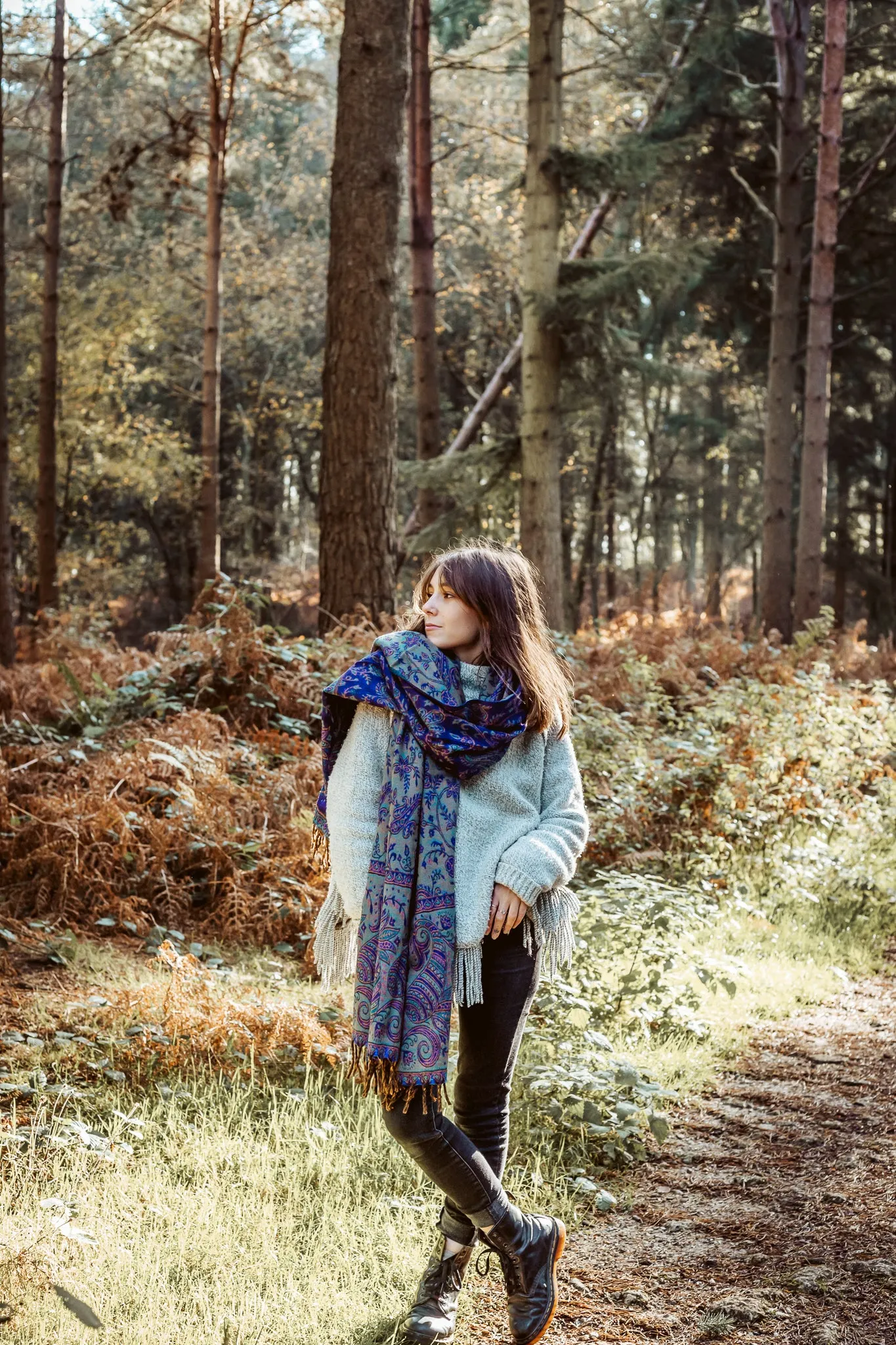 Purple Paisley Blanket Scarf