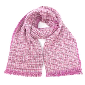 Rakita - Reversible Sparkly Thick Scarf (60x190cm) - Magenta Pink