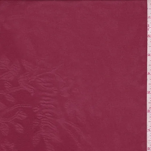 Ruby Floral Embossed Chiffon Fabric