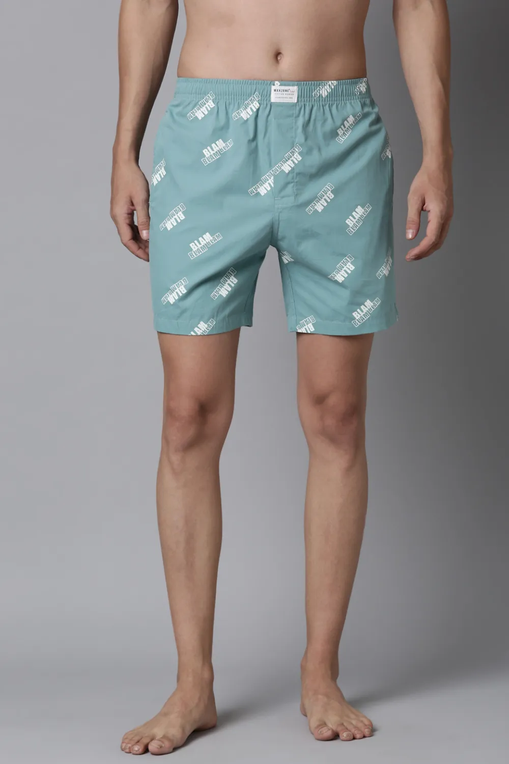 Sea-Foam Printed &  Russet Printed 365 Boxers Combo