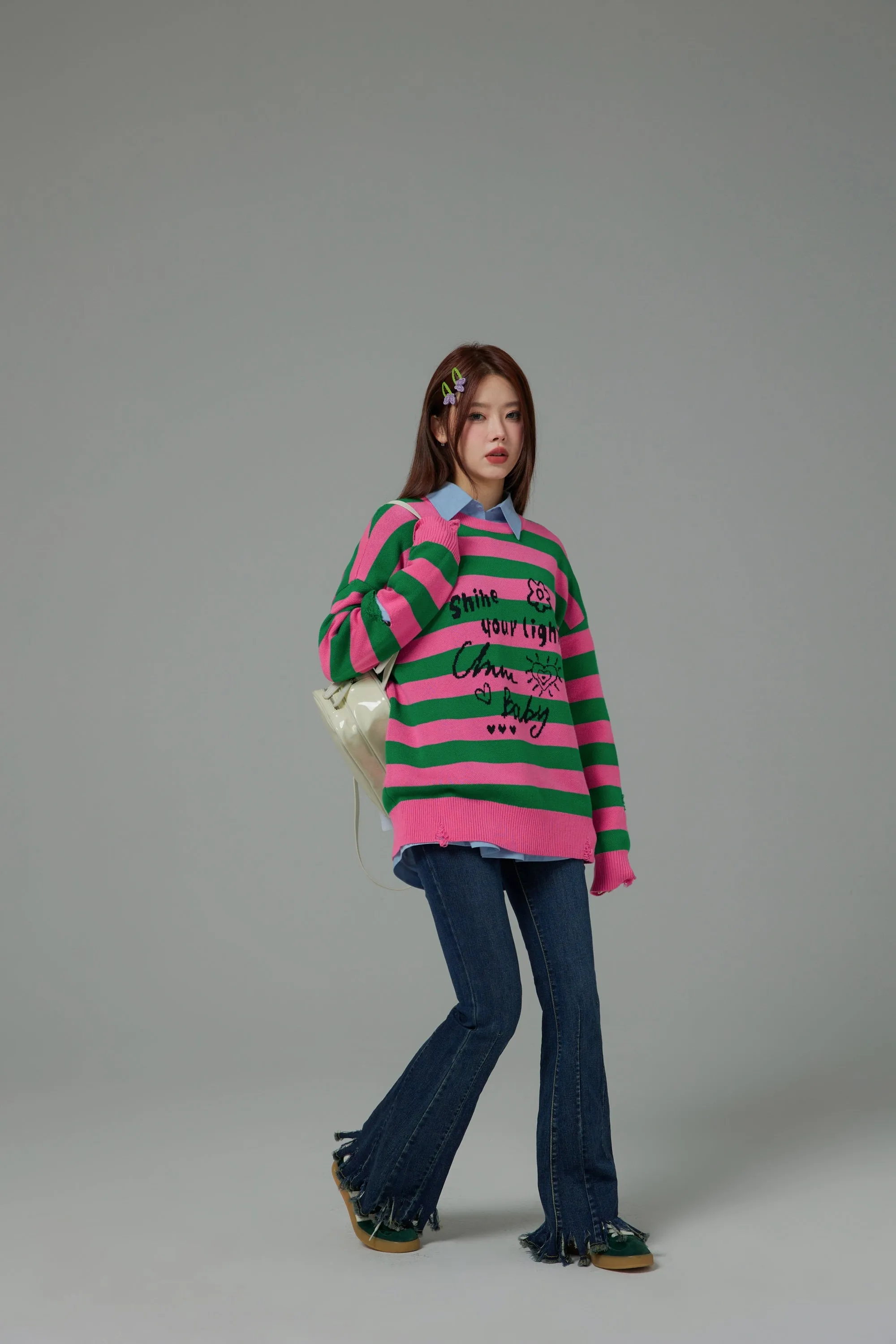 Shine Your Light Stripe Knit Sweater