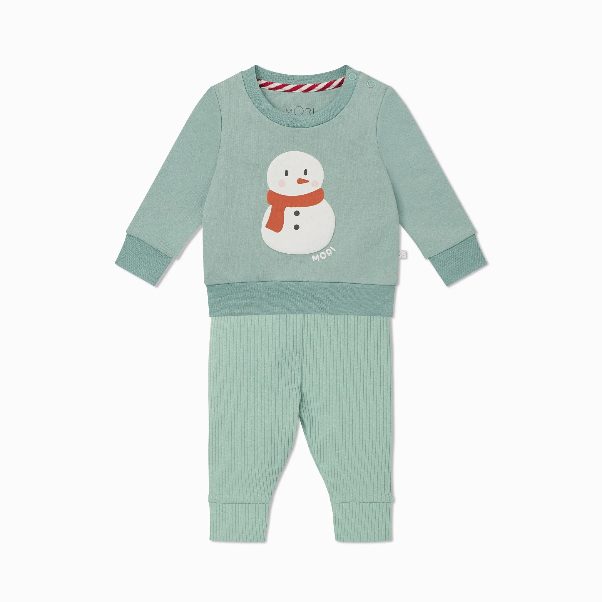 Snowman Sweater & Ribbed Leggings Outfit