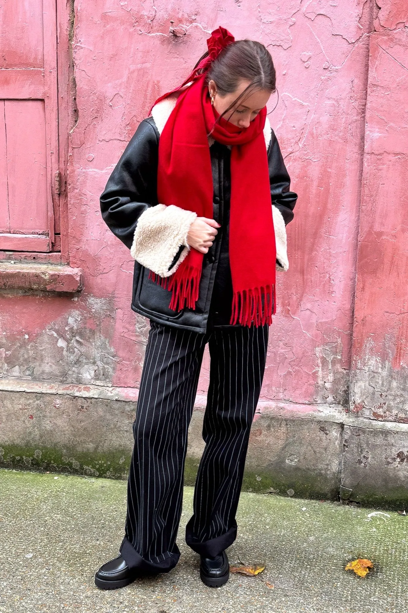 TBCo Oversized Red Lambswool Scarf