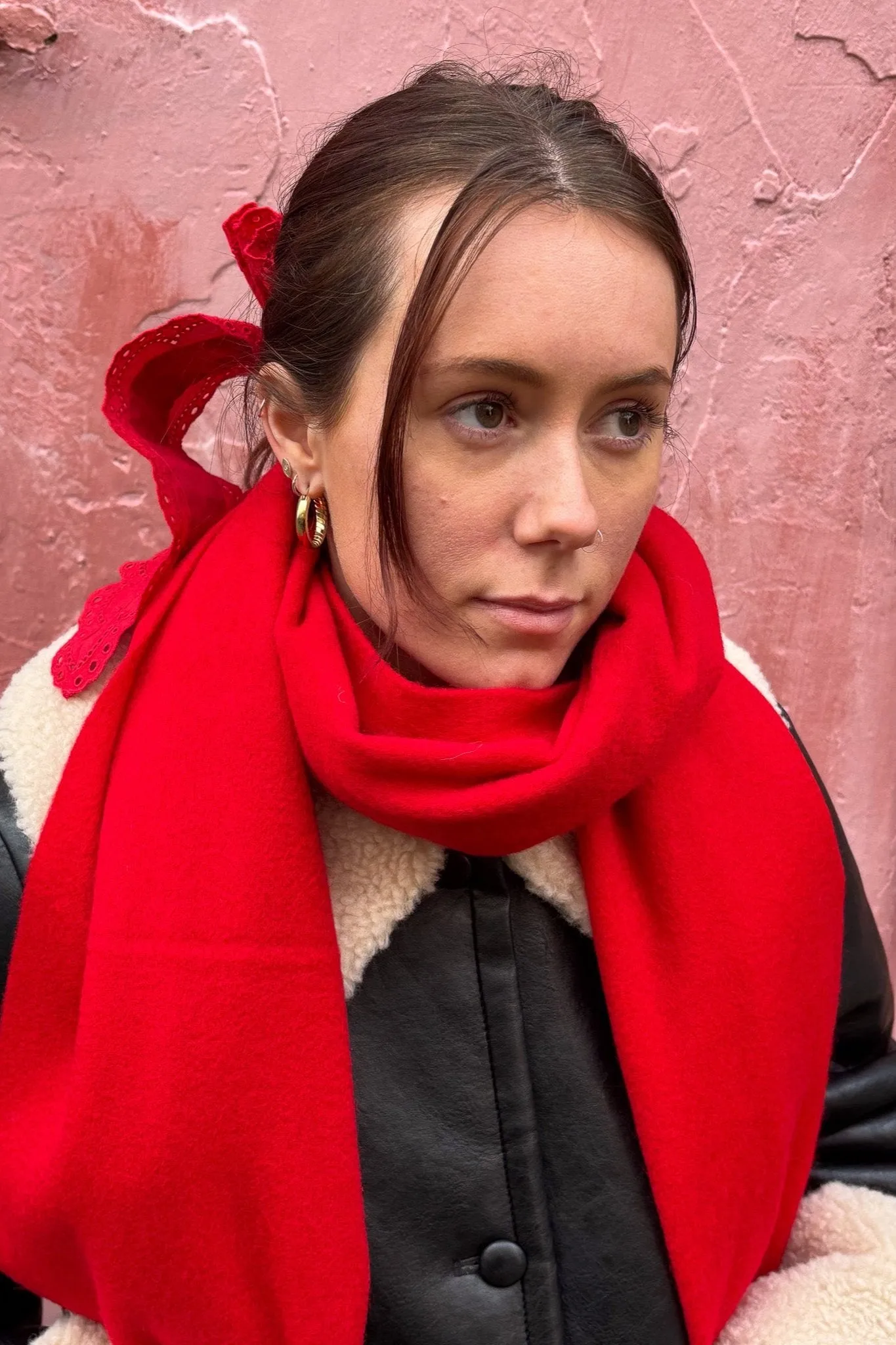 TBCo Oversized Red Lambswool Scarf