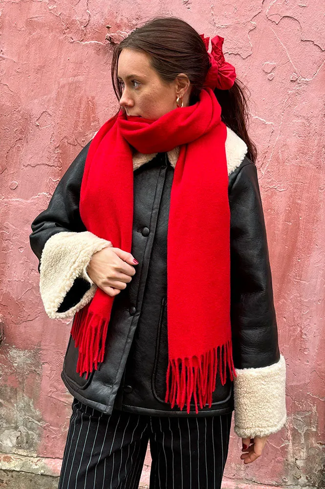 TBCo Oversized Red Lambswool Scarf