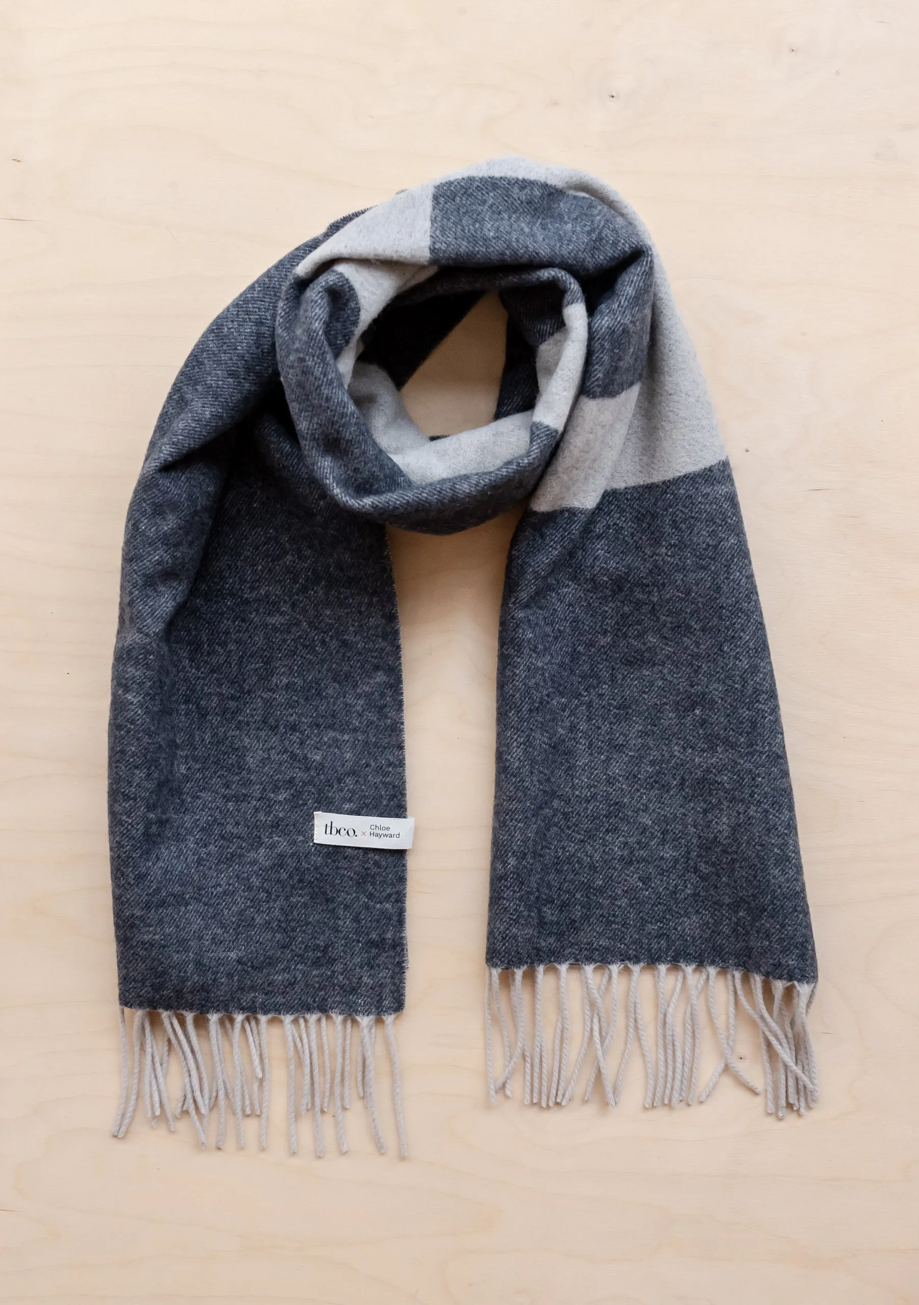 TBCo x Chloe Hayward Scarf in Silver Lining Reversible