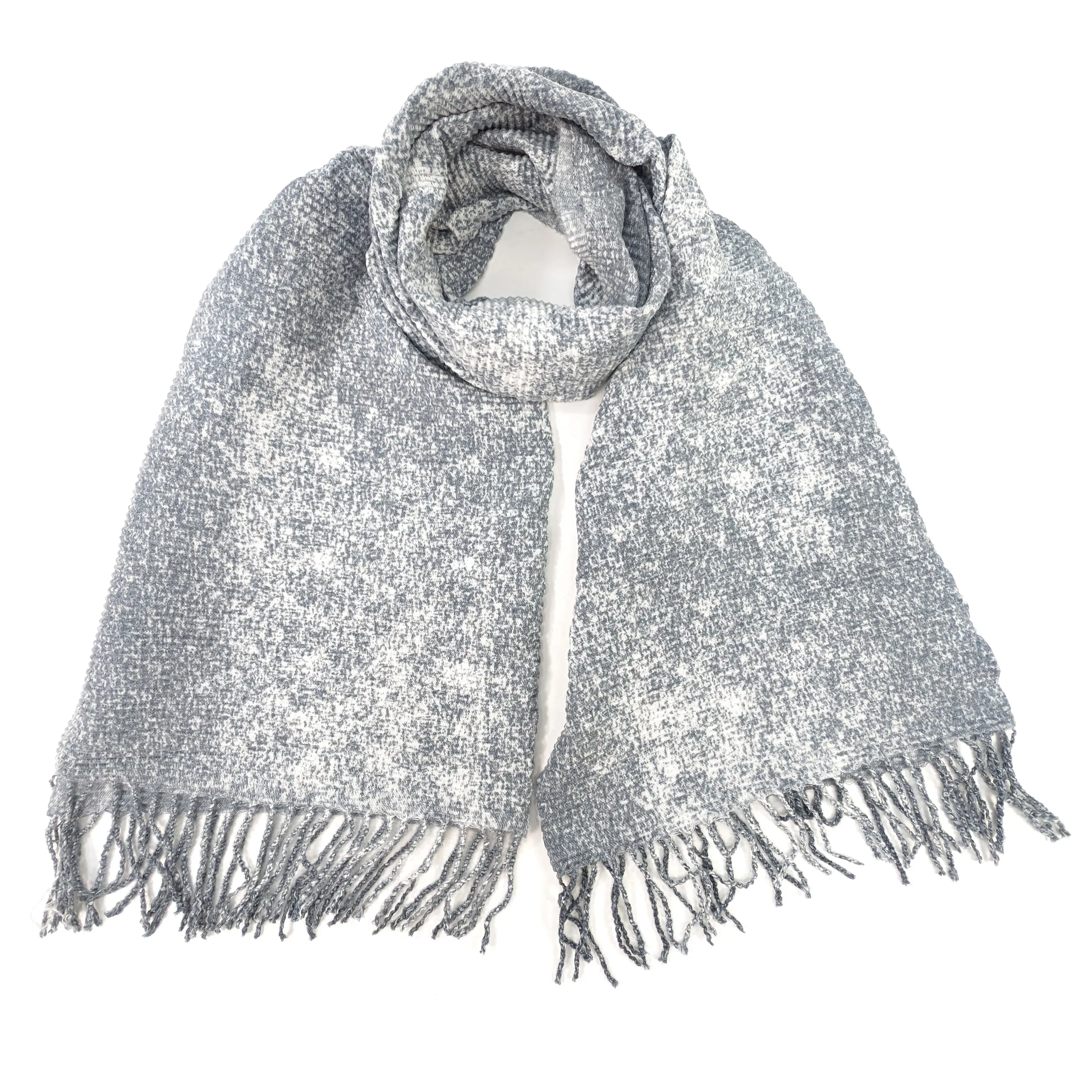 Ticha - Crinkle Pastel Scarf (65x180cm) - Cloud Grey