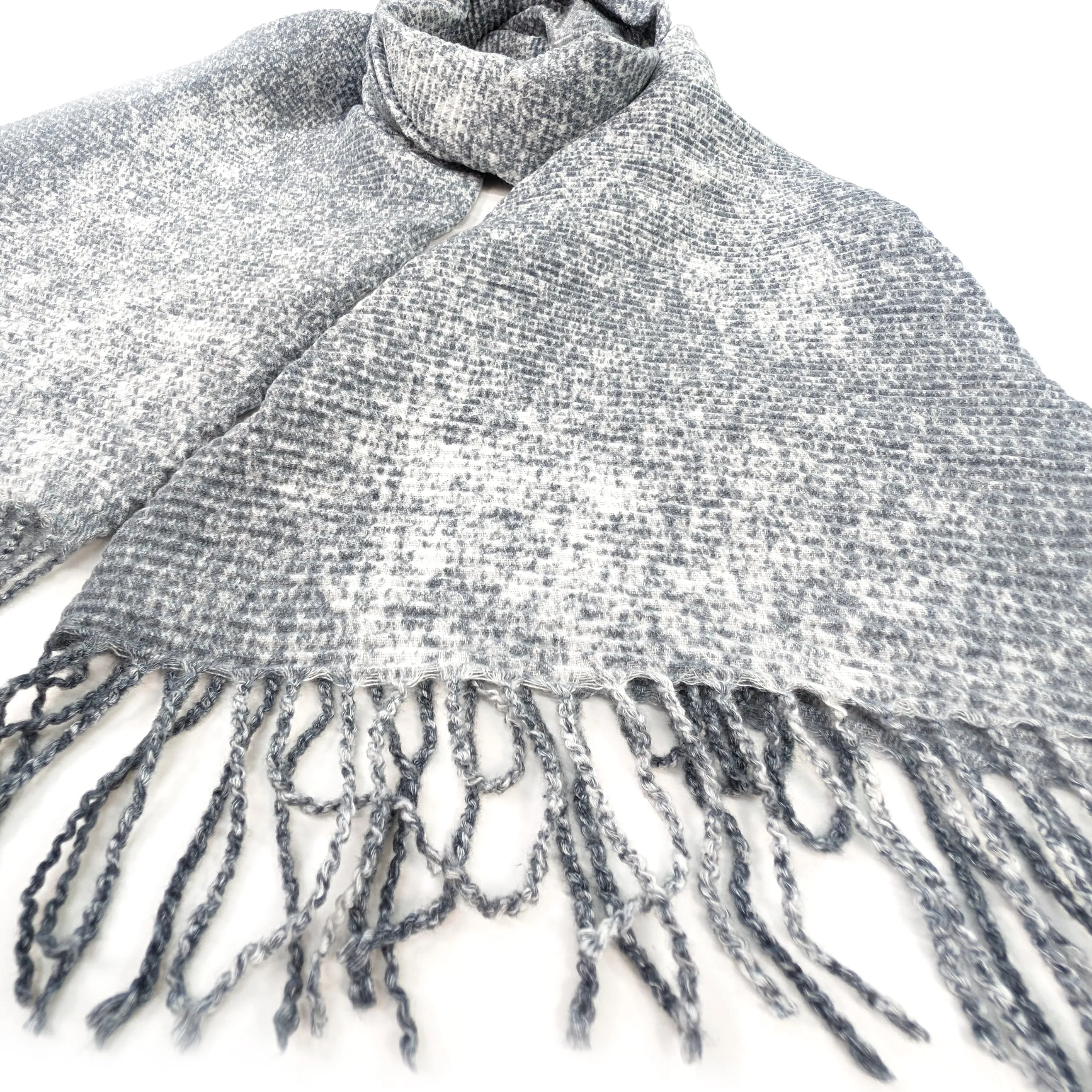 Ticha - Crinkle Pastel Scarf (65x180cm) - Cloud Grey