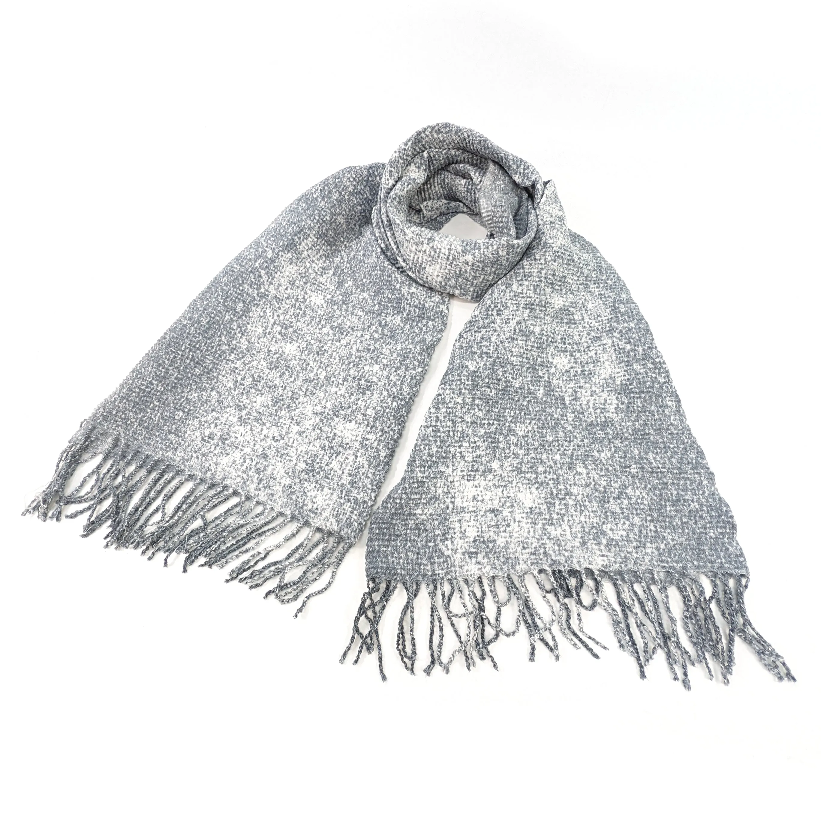 Ticha - Crinkle Pastel Scarf (65x180cm) - Cloud Grey