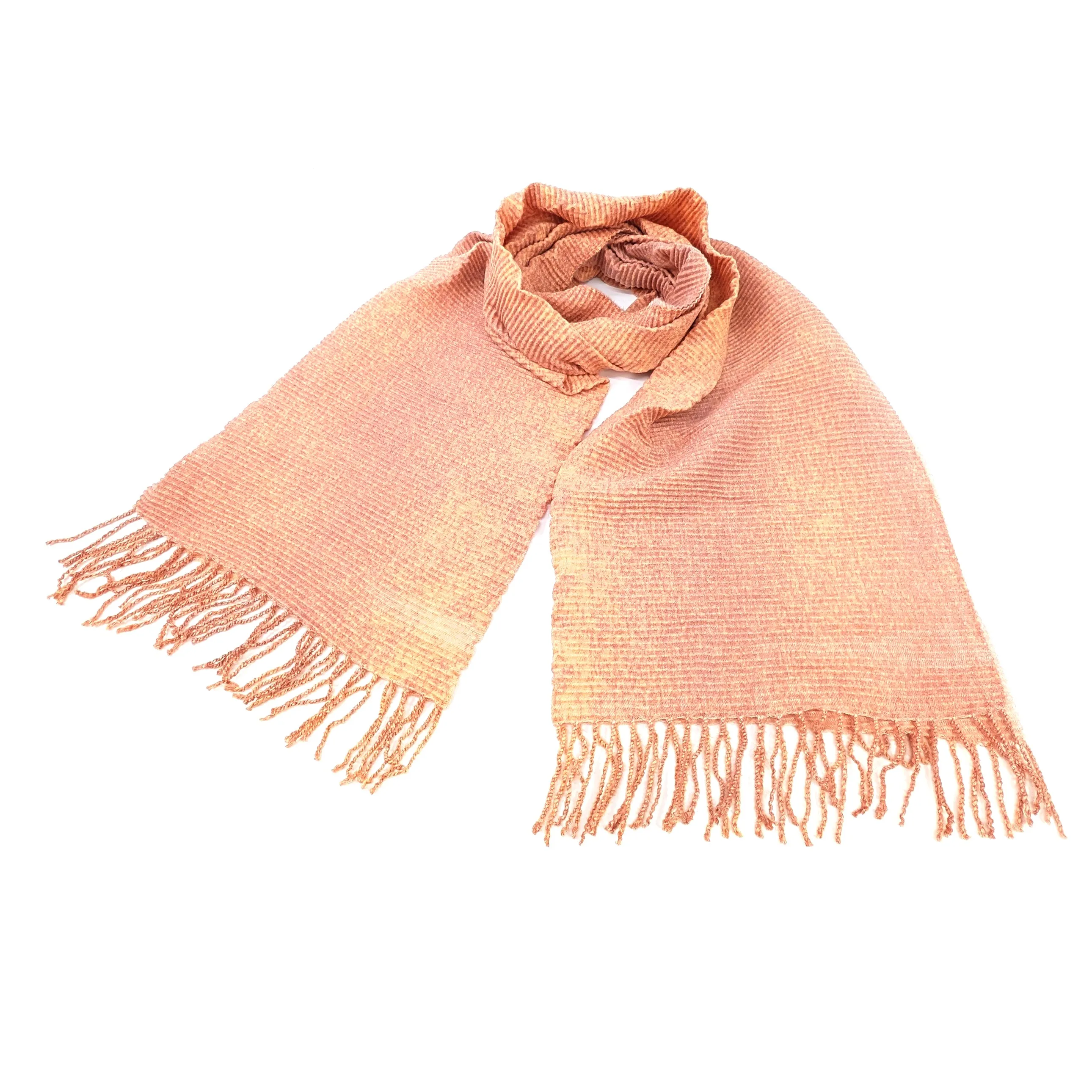 Ticha - Crinkle Pastel Scarf (65x180cm) - Peach Tea