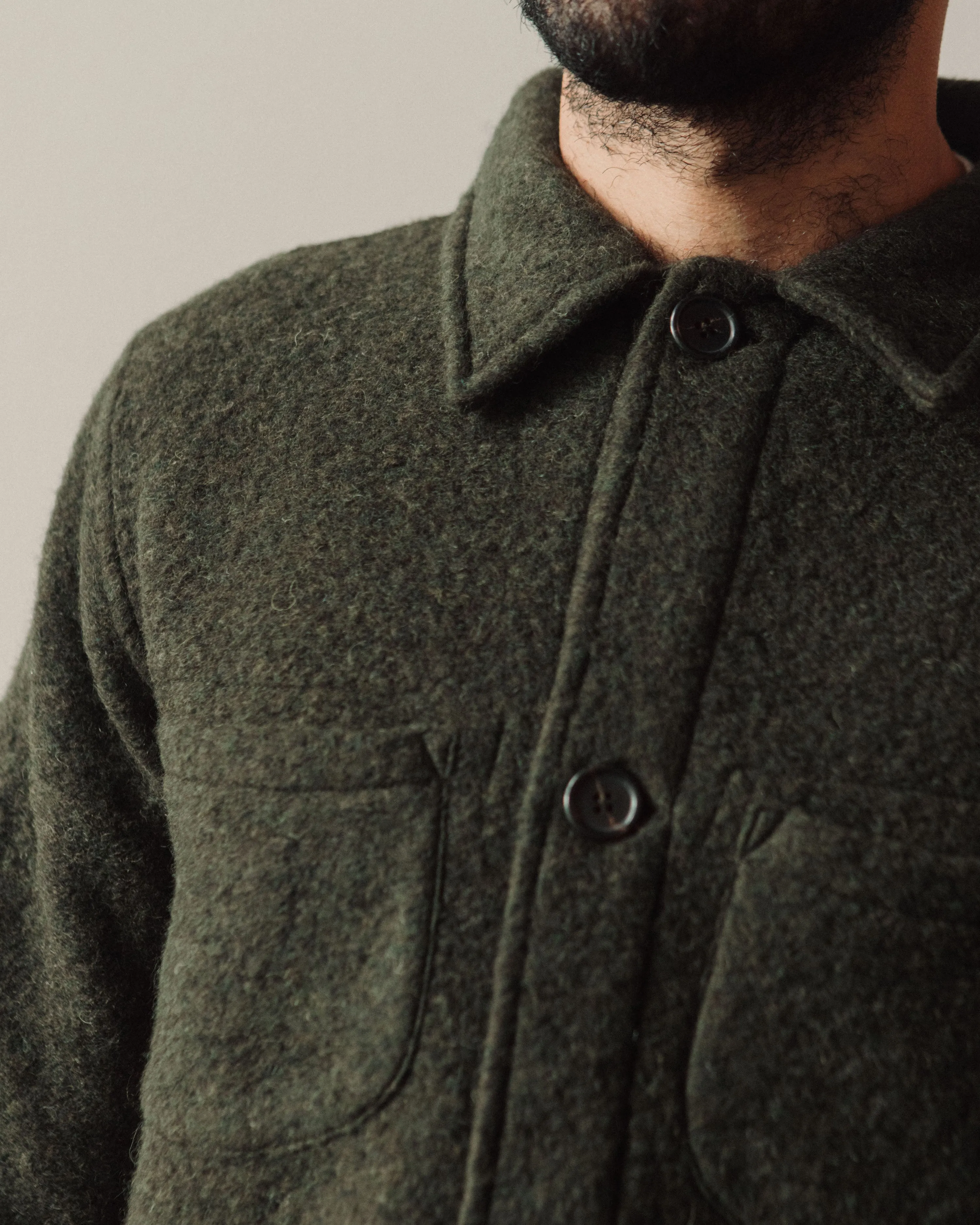 Universal Works Wool Lumber Jacket, Olive