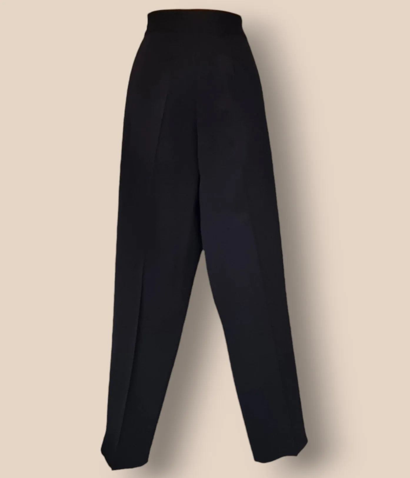 Valentino Miss V Vintage Straight Leg Black Trousers UK 14 US 10 EU 42 IT 46