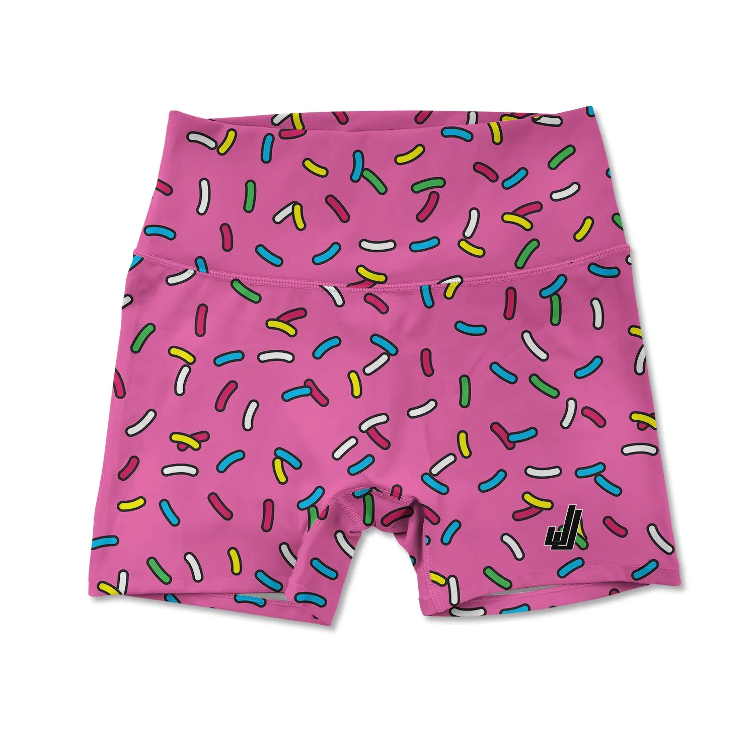 Women's Active Shorts - Cartoon Sprinkles