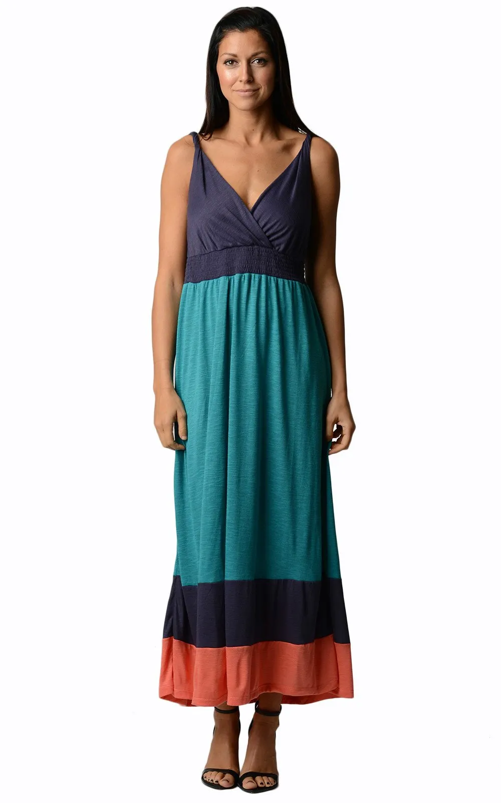 Women's Colorblock Maxi Dress