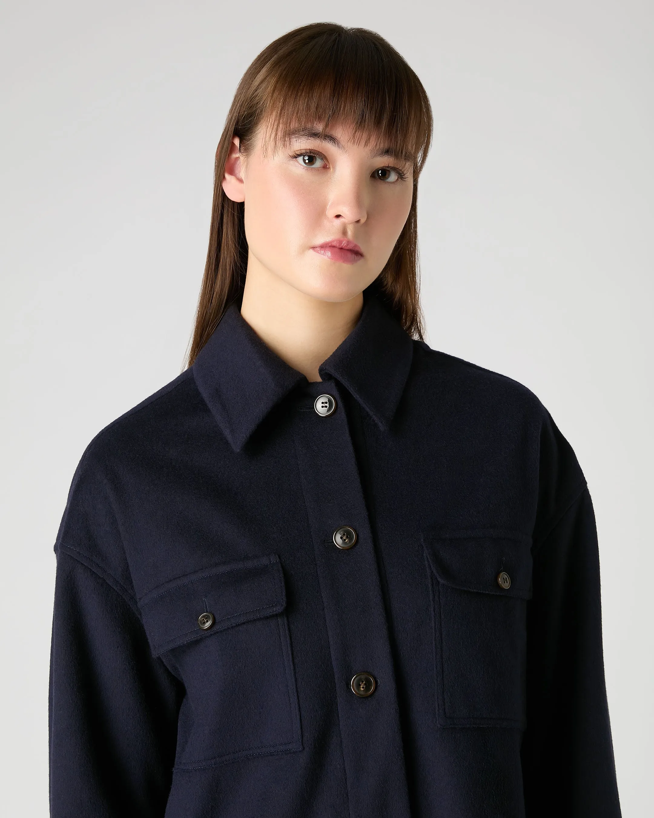 Women's Olivia Overshirt Navy Blue