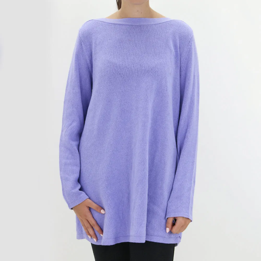 Women's Textured Over Size Sweaters,Light Purple